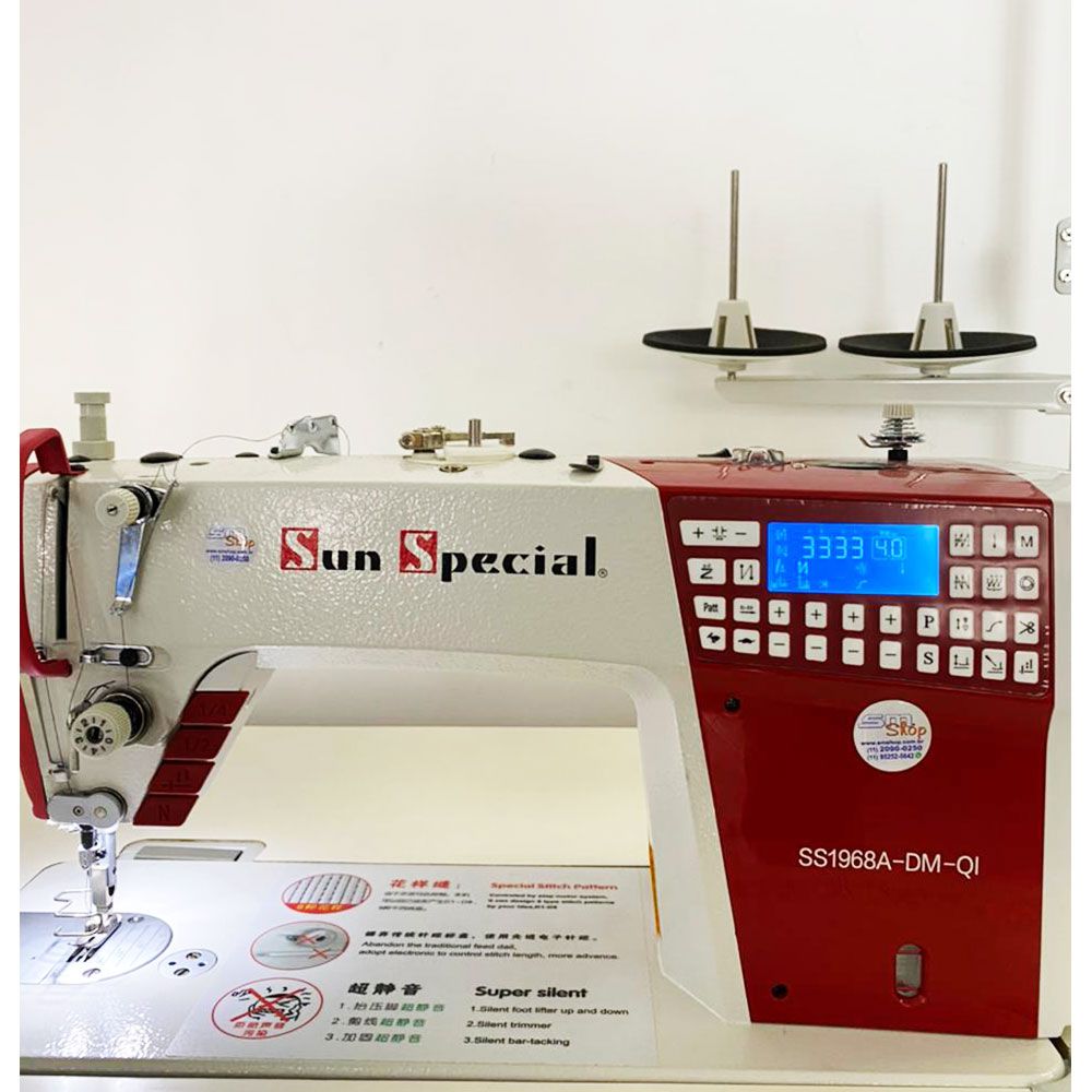Máquina de Costura Reta Industrial Sun Special SS1968a com carter