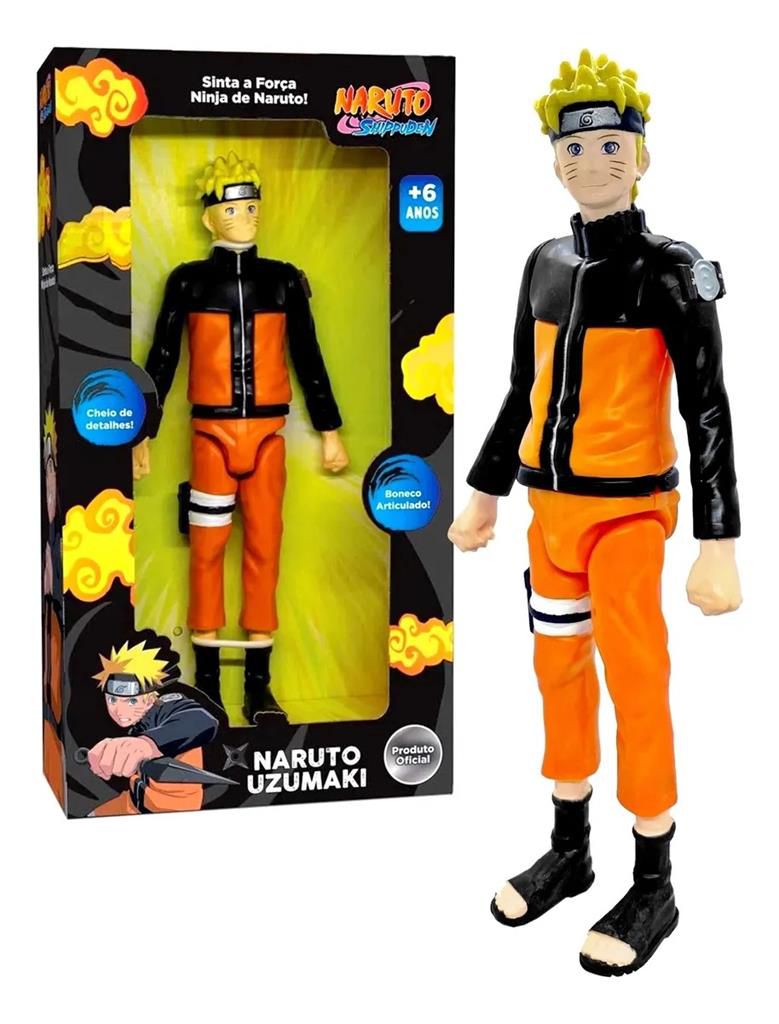 Quebra Cabeça Naruto Shippuden + Boneco Naruto Uzumaki 24 Cm