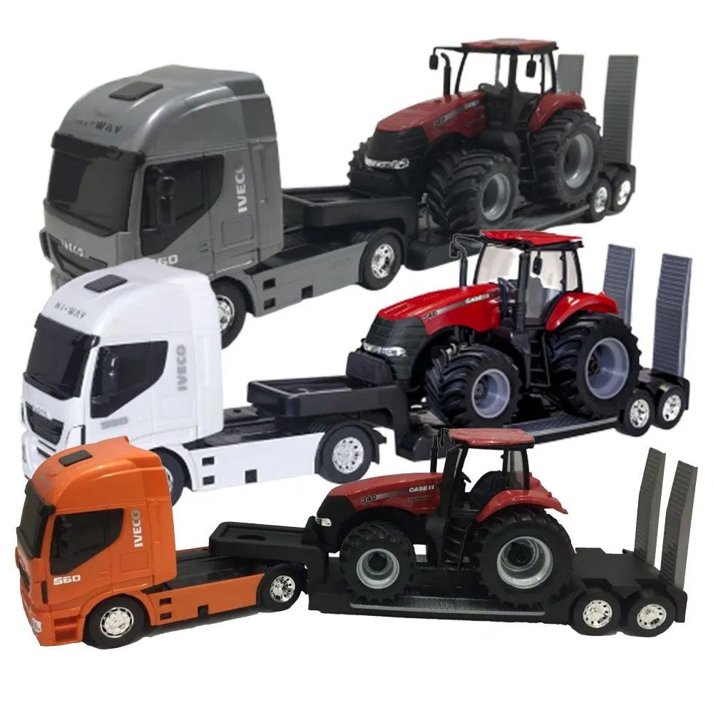 Carreta de Brinquedo Iveco com Trator Case Realistas Usual na Americanas  Empresas