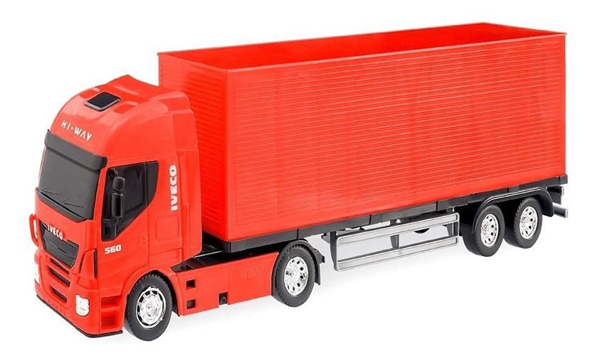 Brinquedo Carreta Iveco Hi-way Com Empilhadeira Agille