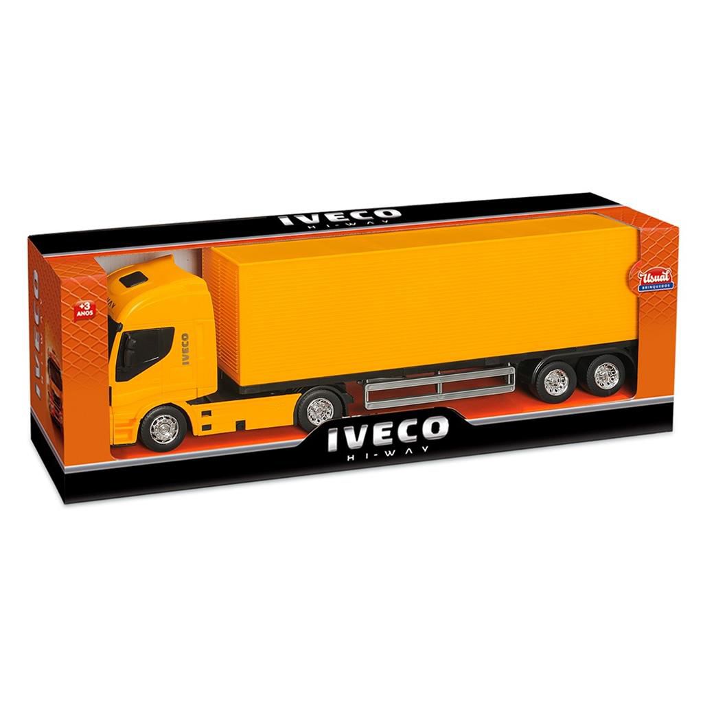 Kit Caminhão Iveco Baú + Ônibus de Brinquedo Iveco Menino