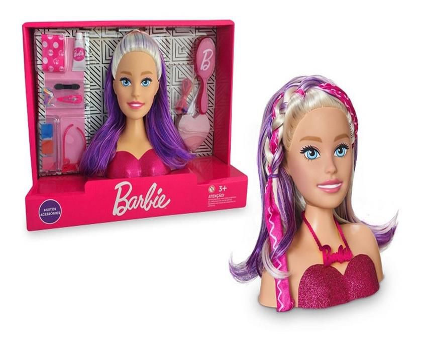 Barbie Busto Maquiagem Head Brush com Acessorios - Mattel - Pupee
