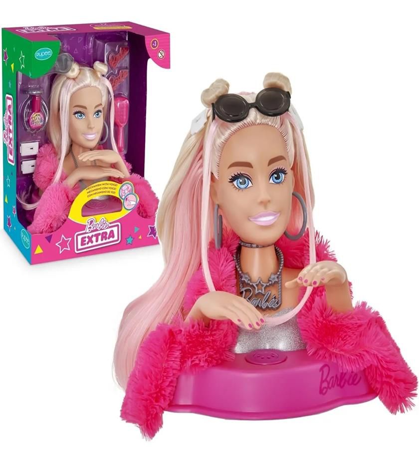 Barbie Busto Maquiagem Head Brush com Acessorios - Mattel - Pupee