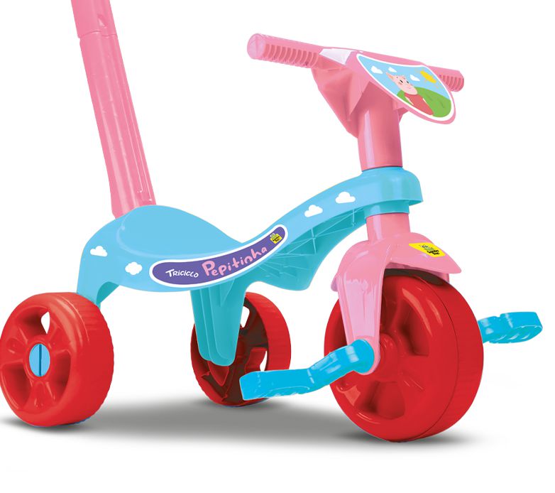 Triciclo Motoca Tchuco Racing Com Som e Haste - Samba Toys