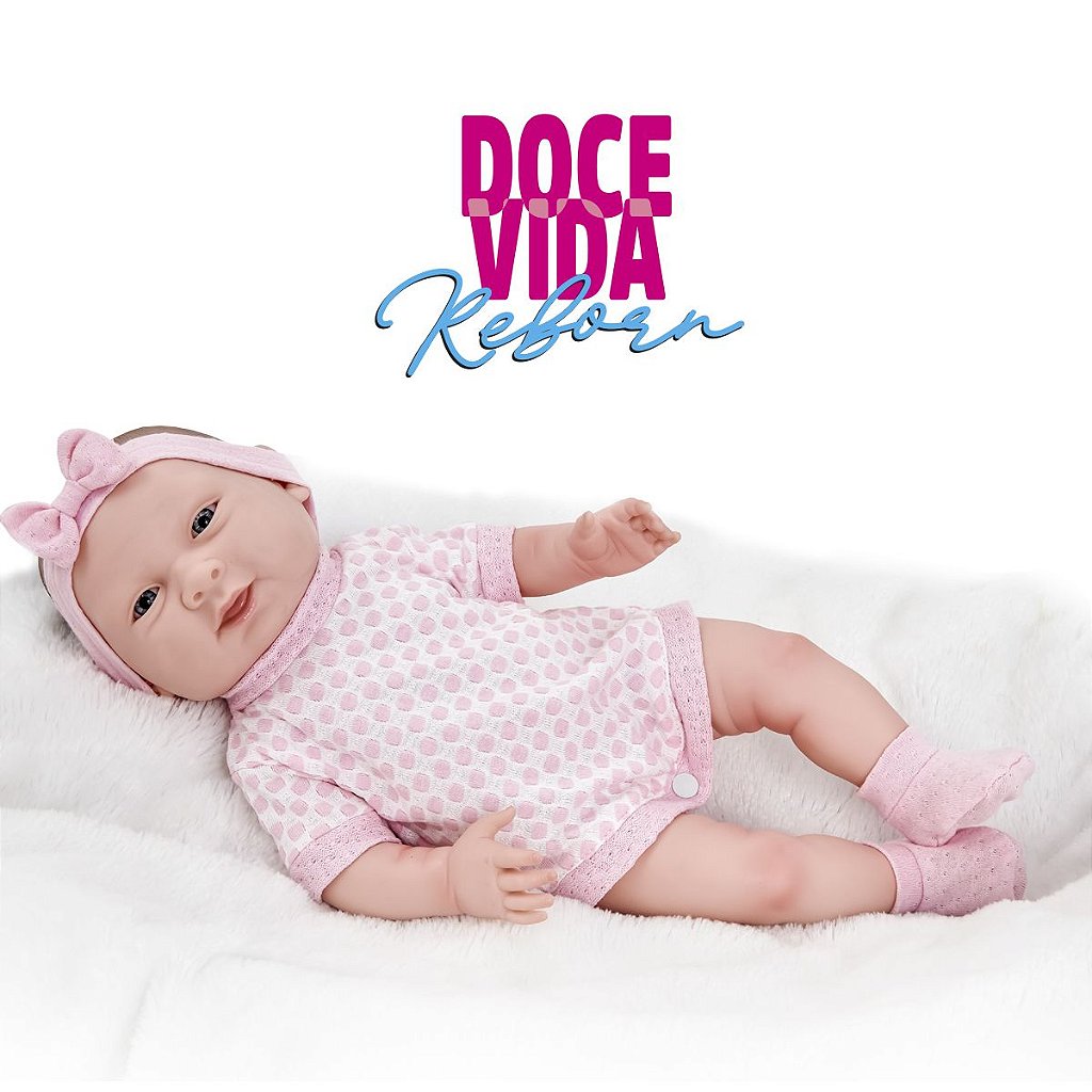 Boneca Bebe Reborn Linda Acompanha Roupinha E Mamadeira - Milk