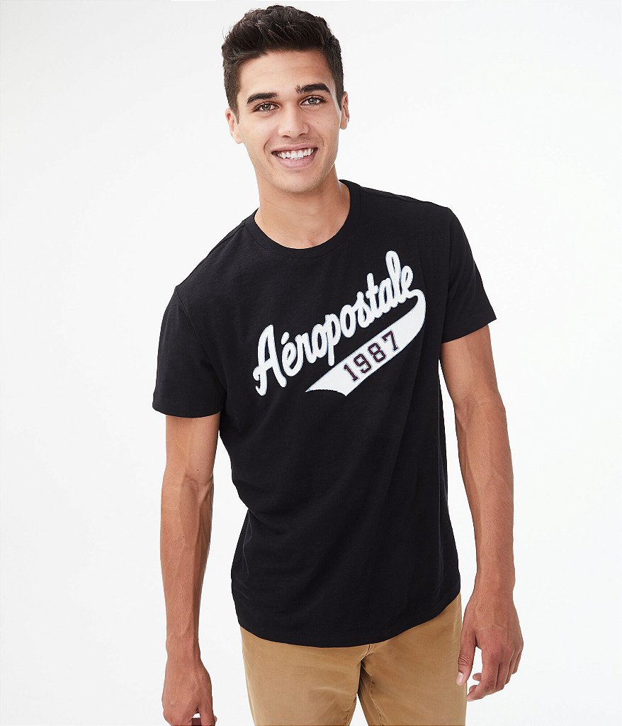 Camiseta Aéropostale - Preta