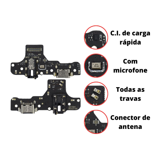 PLACA CARGA GALAXY A21 (A215) TURBO - CITYCELL COMPONENTES
