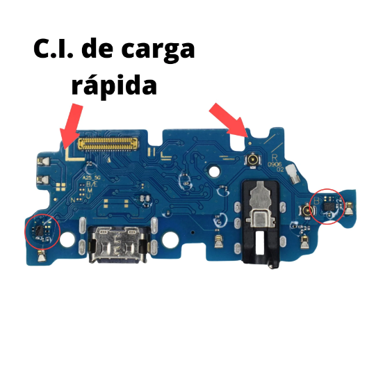 PLACA CARGA GALAXY A25 (A256) TURBO - CITYCELL COMPONENTES