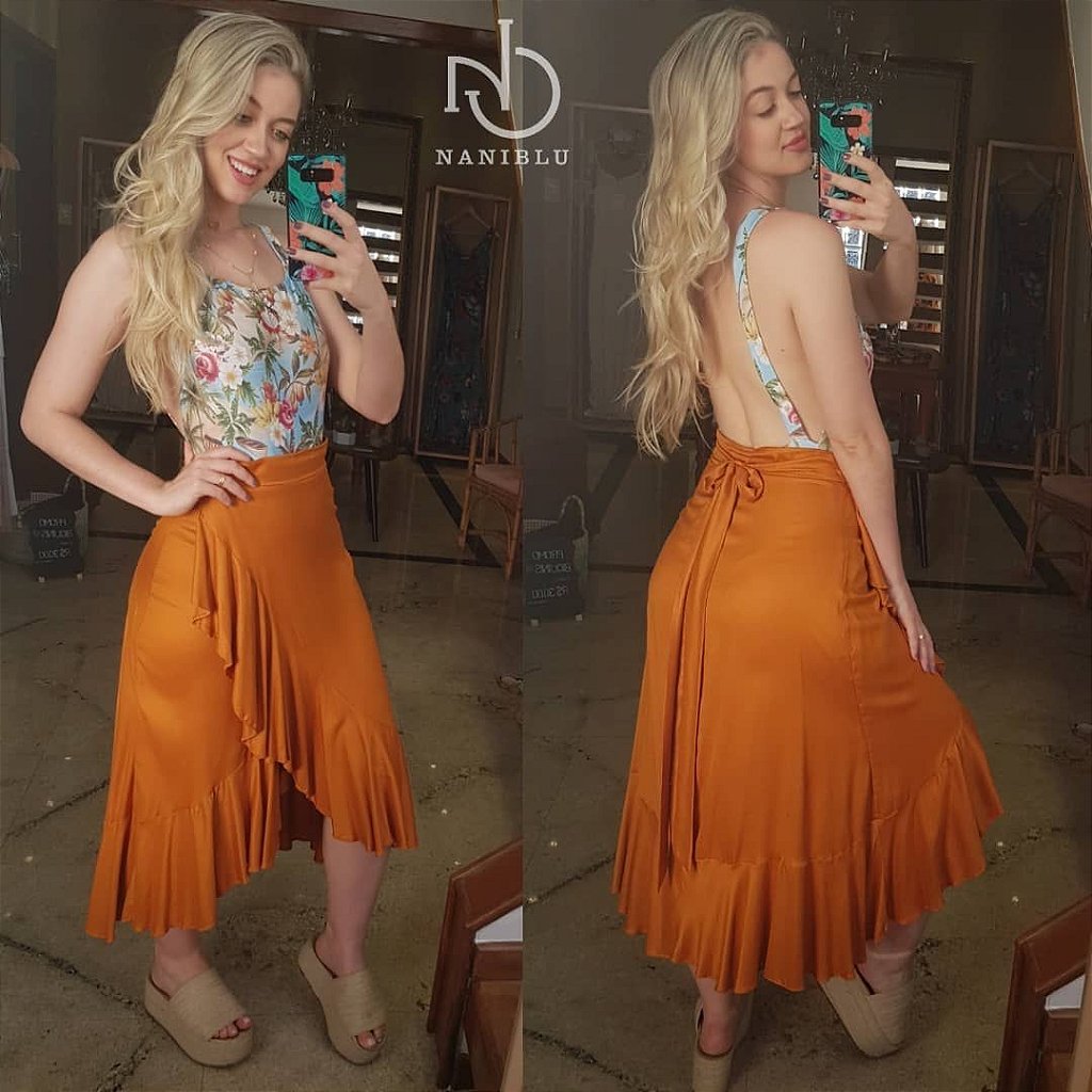 saia cor laranja