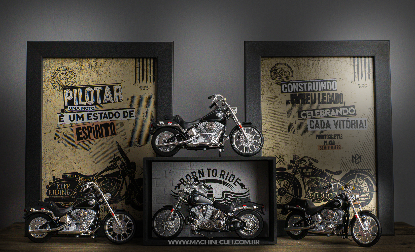 Miniatura Harley-Davidson Softail 1984 Kit Expositor