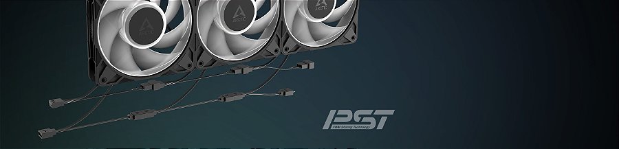 Cooler FAN ARCTIC P12 Pro A-RGB LN 120mm Preto, ACFAN00344A — PST: controle sincronizado por PWM