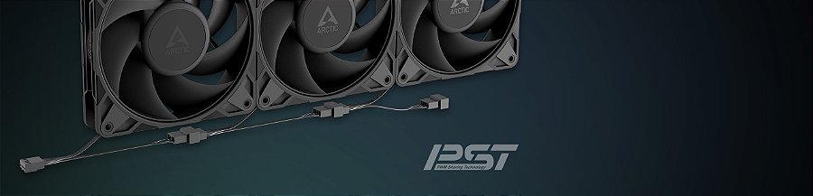 Kit 5x Cooler FAN ARCTIC P12 Pro PST LN 120mm Preto, ACFAN00350A — PST: controle sincronizado por PWM