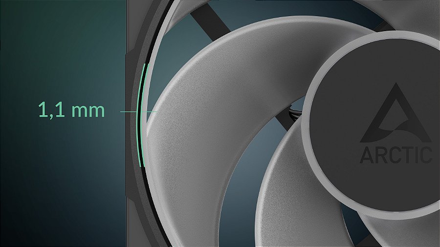 Kit 3x Cooler FAN ARCTIC P12 Pro Reverse A-RGB 120mm Preto, ACFAN00333A — Folga mínima para eficiência máxima