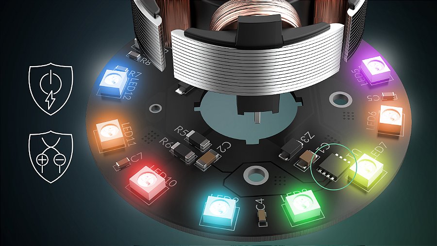 Cooler FAN ARCTIC P14 Pro Reverse A-RGB 140mm Branco, ACFAN00324A — Microcontrolador SOTA