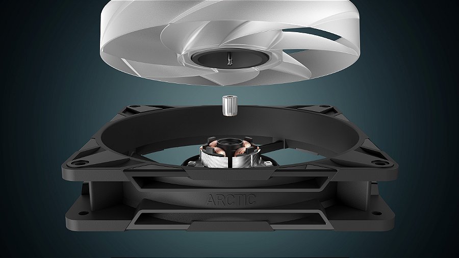 Kit 3x Cooler FAN ARCTIC P14 Pro A-RGB 140mm Preto, ACFAN00320A — Projeto otimizado de eixo e rolamento (FDB)