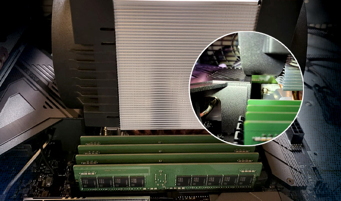 Cooler para Processador ARCTIC Freezer 4U-M Rev. 2 Preto Intel/AMD, ACFRE00133B — Espaço livre para memória