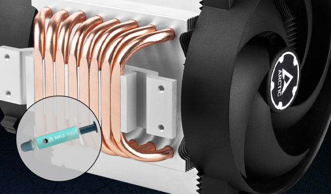 Cooler para Processador ARCTIC Freezer 4U-M Rev. 2 Preto Intel/AMD, ACFRE00133B — Acompanha pasta térmica MX-6