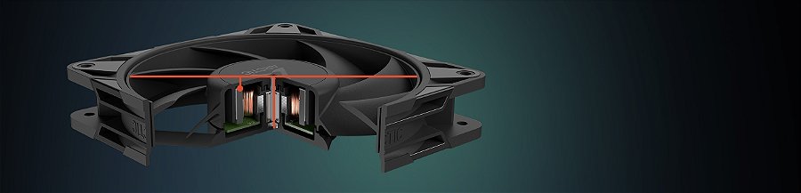 Kit 5x Cooler FAN ARCTIC P12 Pro LN 120mm Preto, ACFAN00349A — Balanceamento automatizado