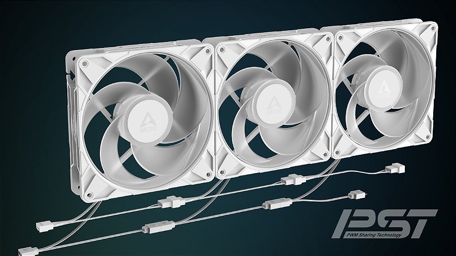Cooler FAN ARCTIC P14 Pro Reverse A-RGB 140mm Branco, ACFAN00324A — PST: cabeamento simples e controle PWM sincronizado