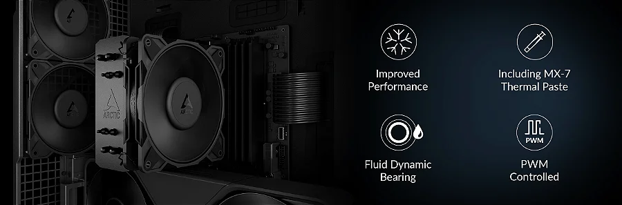 Cooler para Processador ARCTIC Freezer 36-S Preto Intel/AMD, ACFRE00196A — Cooler para Processador ARCTIC Freezer 36-S Preto Intel/AMD, ACFRE00196A