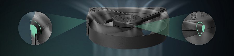 Kit 3x Cooler FAN ARCTIC P12 Pro Reverse A-RGB 120mm Preto, ACFAN00333A — Aerodinâmica otimizada (2)
