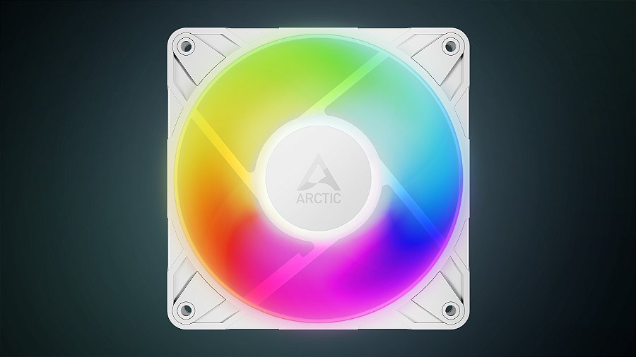 Cooler FAN ARCTIC P12 Pro PWM 120mm ARGB Branco, ACFAN00311A — Desempenho máximo, redefinido