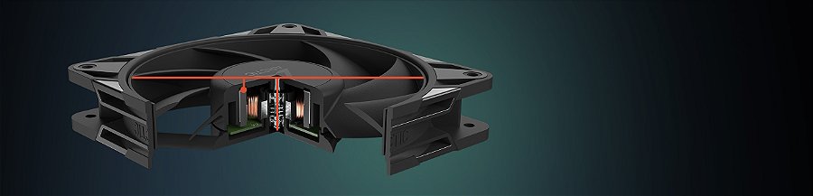 Cooler FAN ARCTIC P12 Pro PST CO PWM 120mm Preto, ACFAN00312A — Balanceamento automatizado