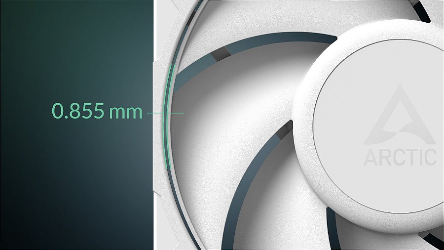 Cooler FAN ARCTIC P12 Pro PST PWM 120mm Branco, ACFAN00308A — Folga mínima para eficiência máxima