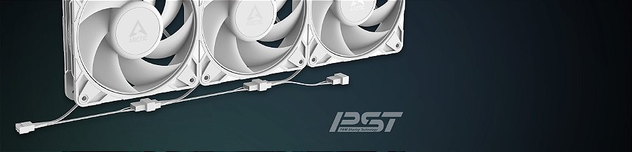 Cooler FAN ARCTIC P12 Pro PST PWM 120mm Branco, ACFAN00308A — PST: controle sincronizado por PWM
