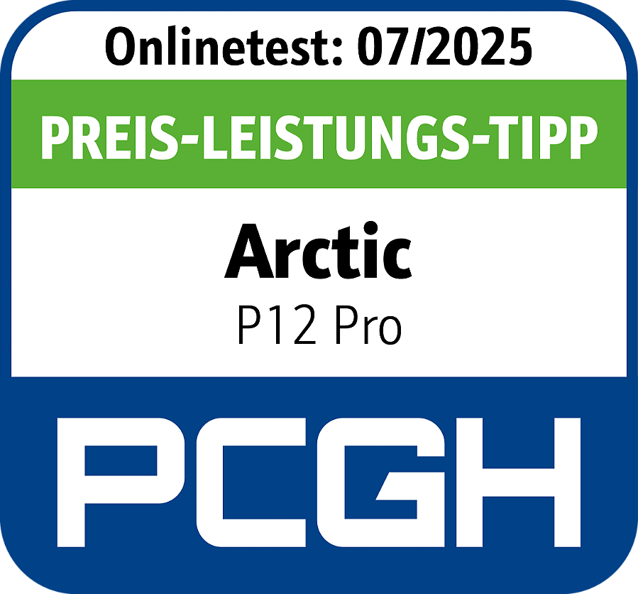 Cooler FAN ARCTIC P12 Pro PWM 120mm Preto, ACFAN00305A — Eficiência mesmo com alta resistência ao ar
