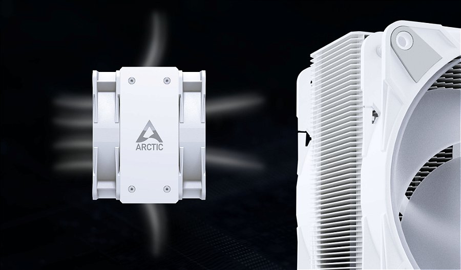 Cooler para Processador ARCTIC Freezer 36 A-RGB (White), 120mm, Intel/AMD, ACFRE00125A — Aletas abertas na lateral