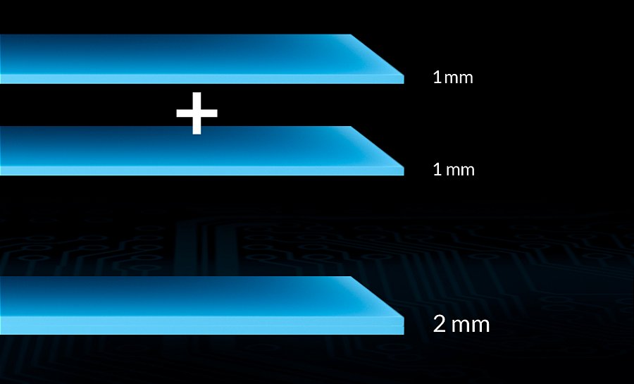 Thermal Pad ARCTIC TP-3 100mm x 100mm x 0.5mm - ACTPD00052A — Empilhável sem perder desempenho