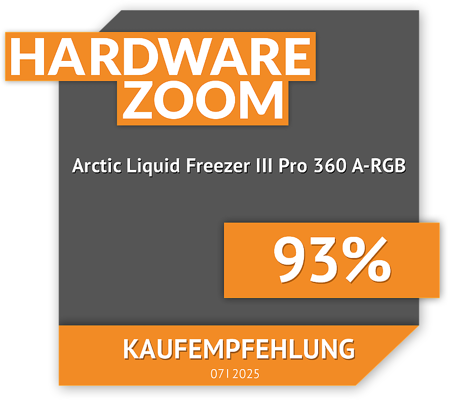 Water Cooler Arctic Liquid Freezer III Pro 360mm, ARGB Branco Intel/AMD - ACFRE00188A — Ventoinha integrada para o VRM