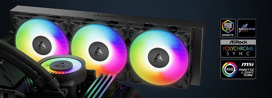 Water Cooler Arctic Liquid Freezer III Pro 360mm, ARGB Preto Intel/AMD - ACFRE00184A — Water Cooler Arctic Liquid Freezer III Pro 360mm, ARGB Preto Intel/AMD - ACFRE00184A