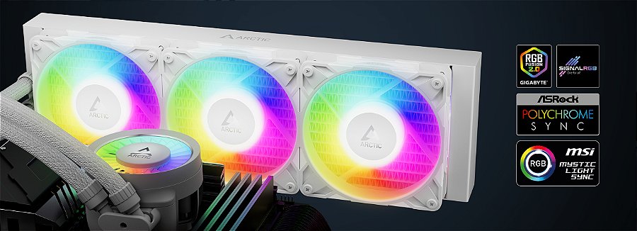 Water Cooler Arctic Liquid Freezer III Pro 420mm, ARGB Branco Intel/AMD - ACFRE00189A — Water Cooler Arctic Liquid Freezer III Pro 420mm, ARGB Branco Intel/AMD - ACFRE00189A