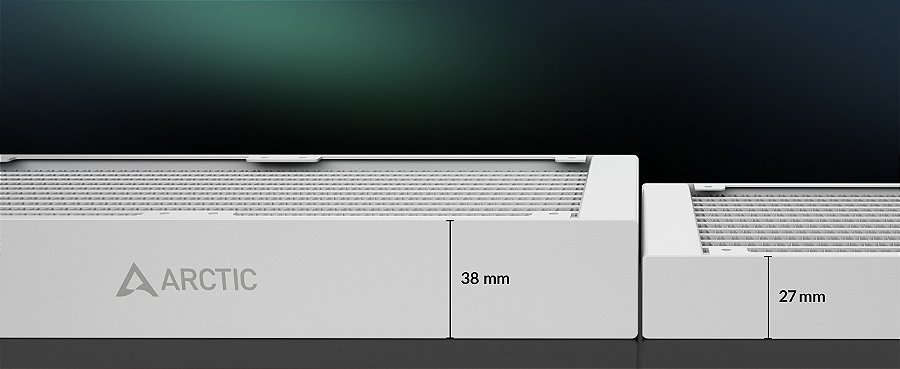 Water Cooler Arctic Liquid Freezer III Pro 420mm, ARGB Branco Intel/AMD - ACFRE00189A — Radiador de 38 mm
