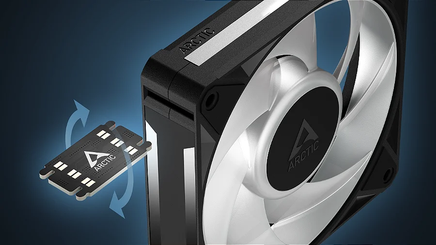 Kit 3x Cooler FAN ARCTIC BioniX P14 A-RGB 140mm Preto, ACFAN00341A — Módulo reversível: não tem lado errado