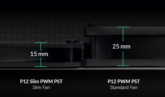 Cooler FAN ARCTIC P12 SLIM PWM PST 120mm Preto, ACFAN00187A — Feita para gabinete apertado