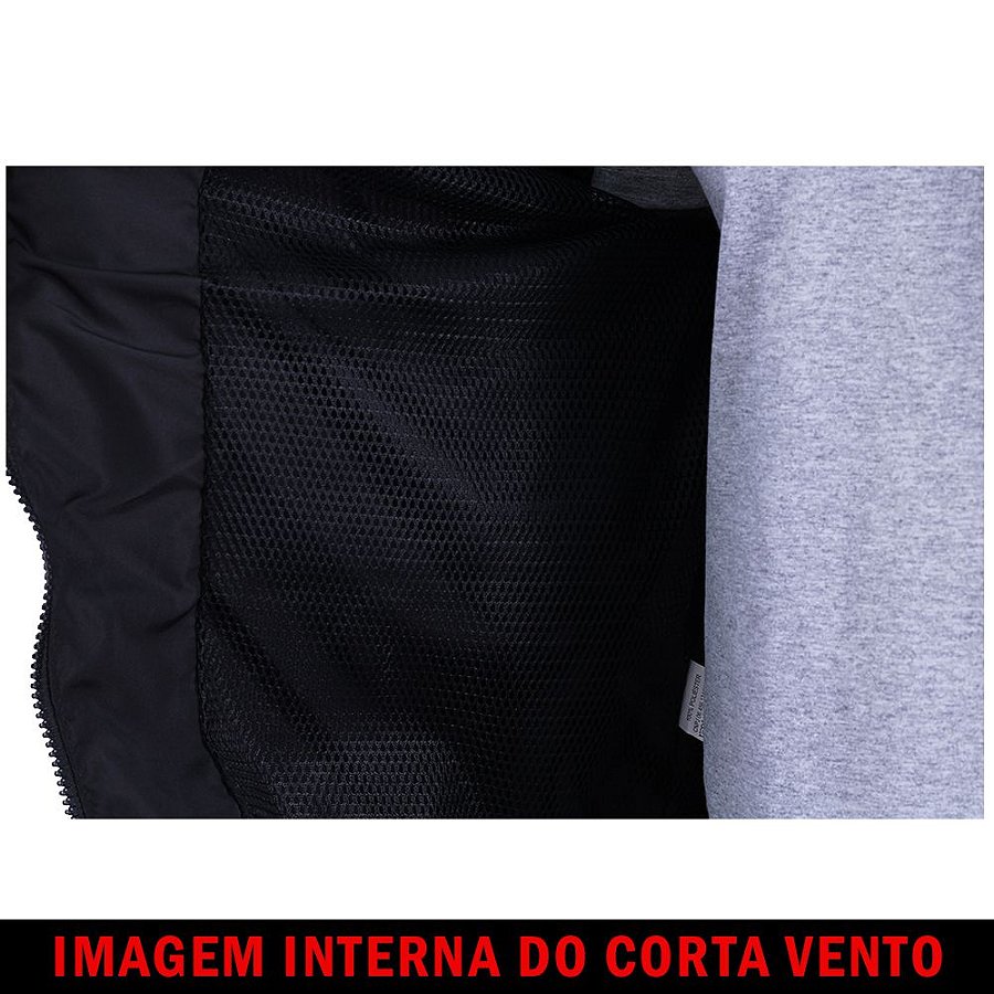 Jaqueta Corta Vento com Zíper Gola Alta Com forro Premium Marphim Preto Básico