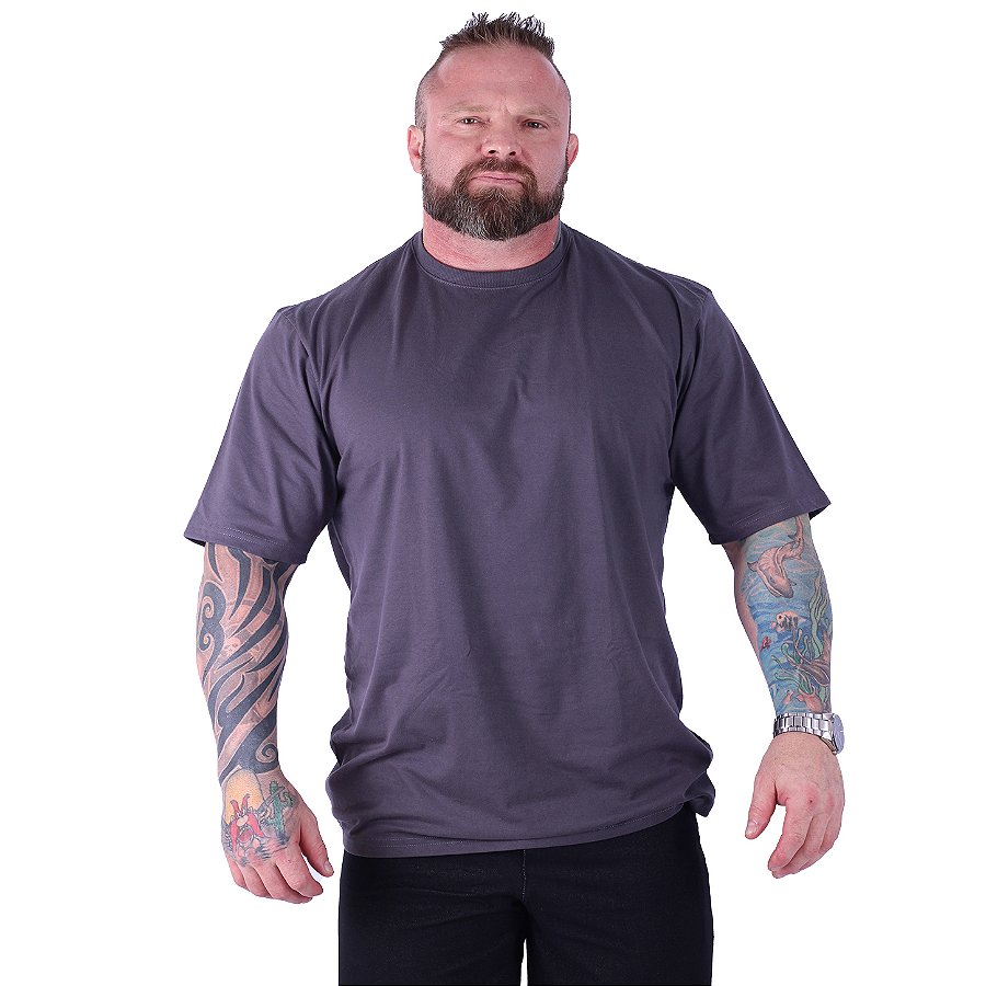Camiseta Oversized Masculina MXD Conceito Maior Gramatura Chumbo