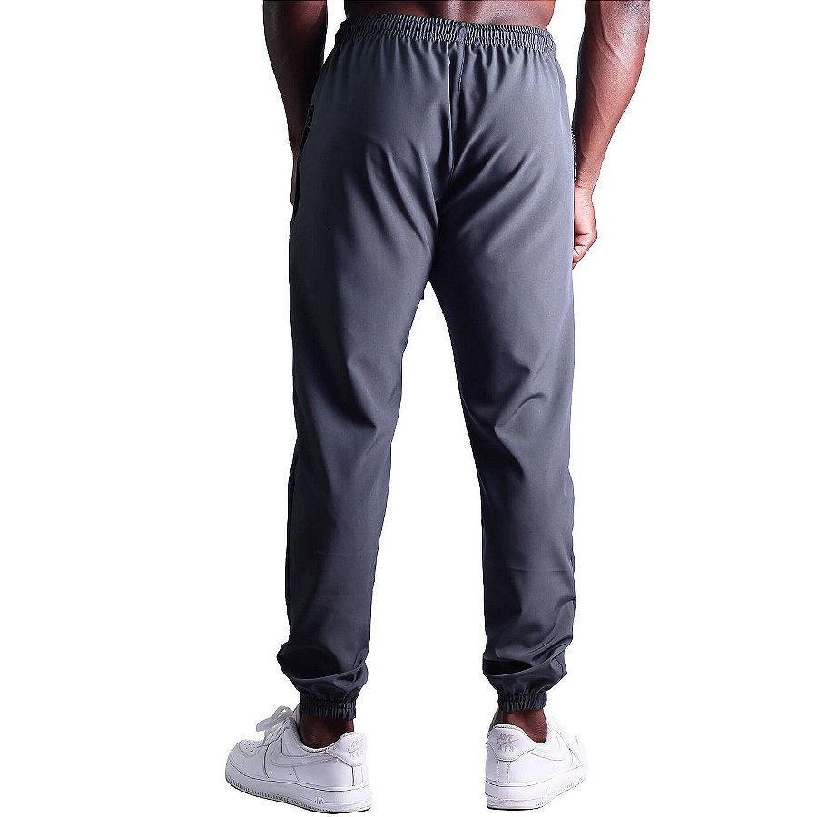 Calça De Tactel Com Elastano MXD Conceito Com Bolso Zíper Chumbo