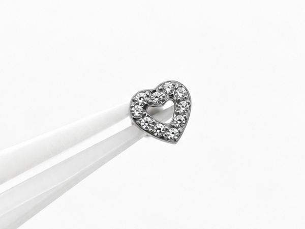Ficha técnica labret em titânio com zircônias - referência visual