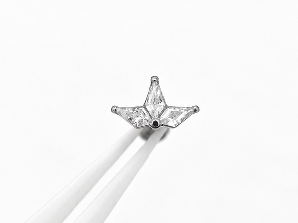 Ficha técnica labret em titânio com zircônias - referência visual