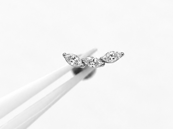 Ficha técnica labret em titânio com zircônias - referência visual