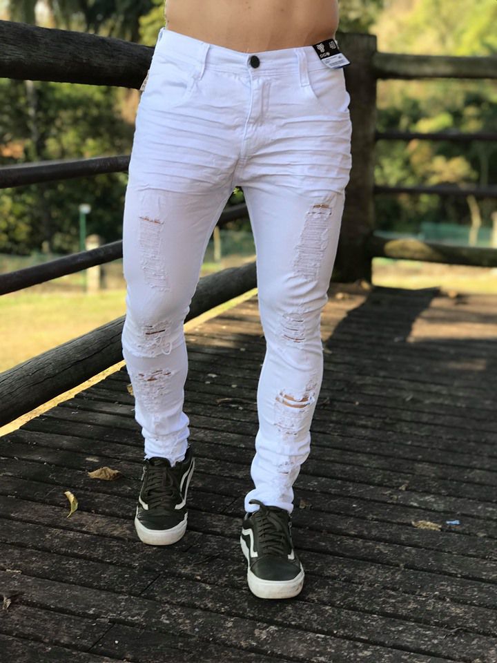 jeans branco masculino
