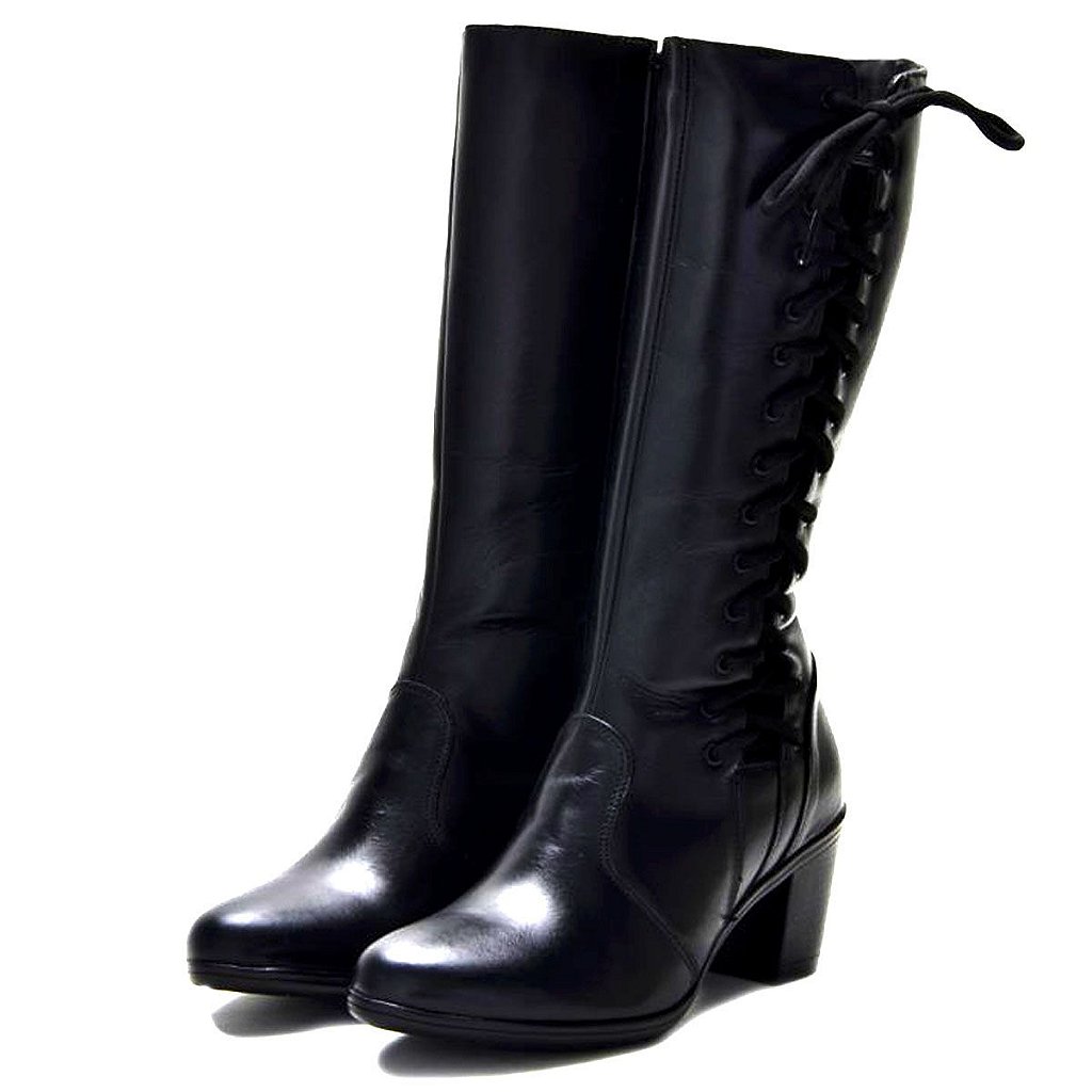bota couro feminina montaria