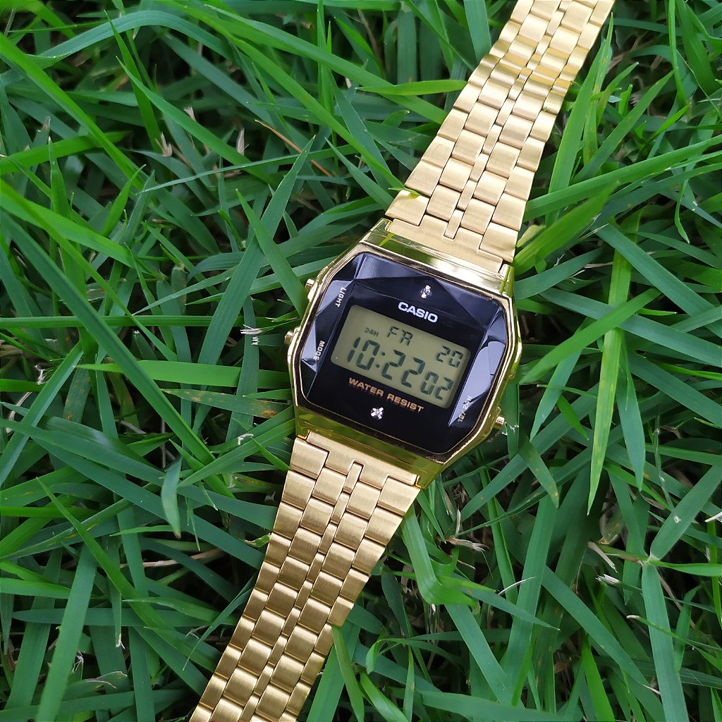 relogio casio vintage feminino diamond