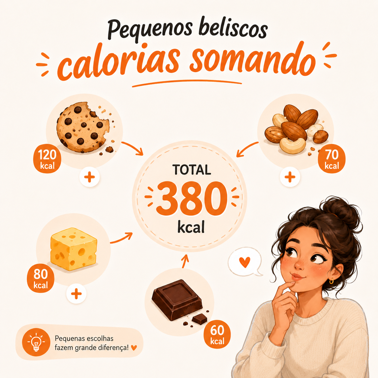 Comparativo entre lanche planejado e belisco automático