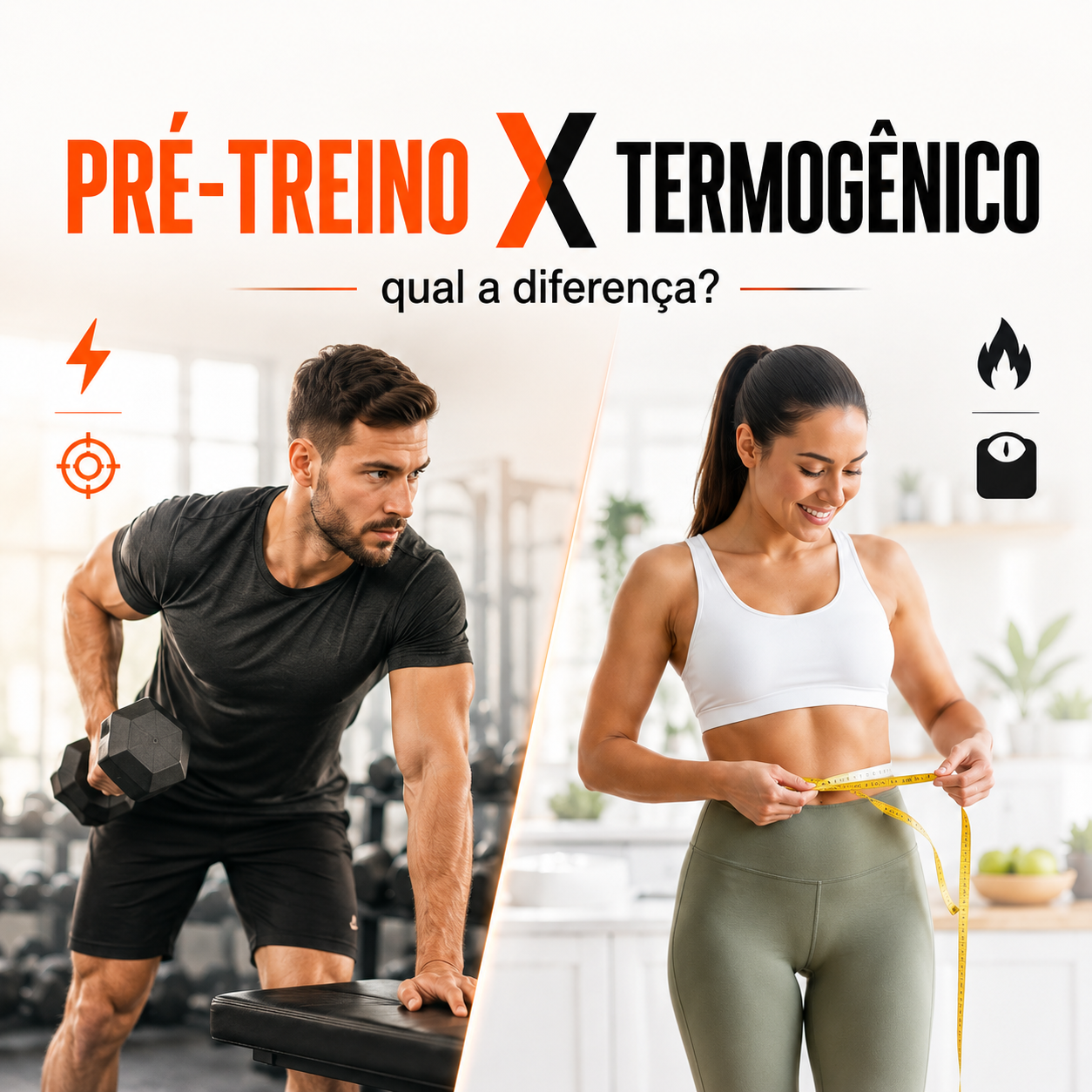 Diferença entre suplemento pré-treino e termogênico