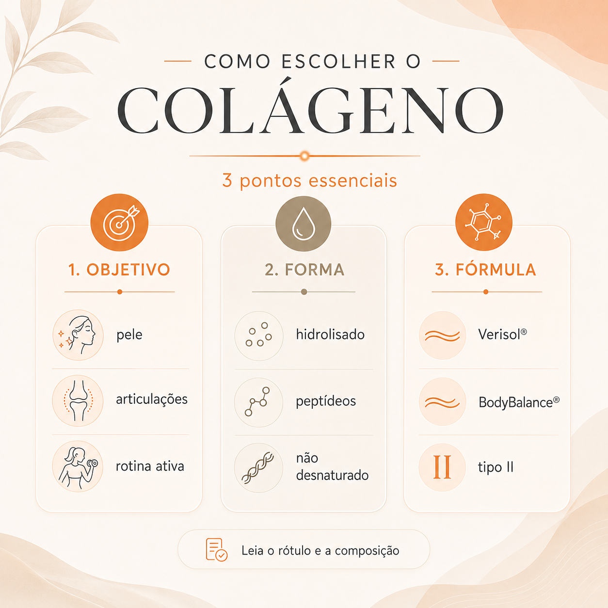 Como escolher colágeno analisando objetivo, forma e fórmula